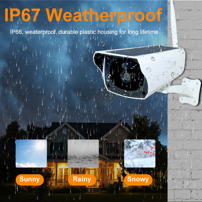 شارژ خورشیدی 1080P دوربین HD WIFI بی‌سیم IP67 ضد آب کارت SD 128 گیگابایتی و فضای ذخیره‌سازی ابری دوربین خارجی P2P